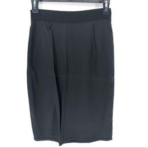 Nili Lotan 100% Silk Skirt Knee Length Black Pencil Size 4